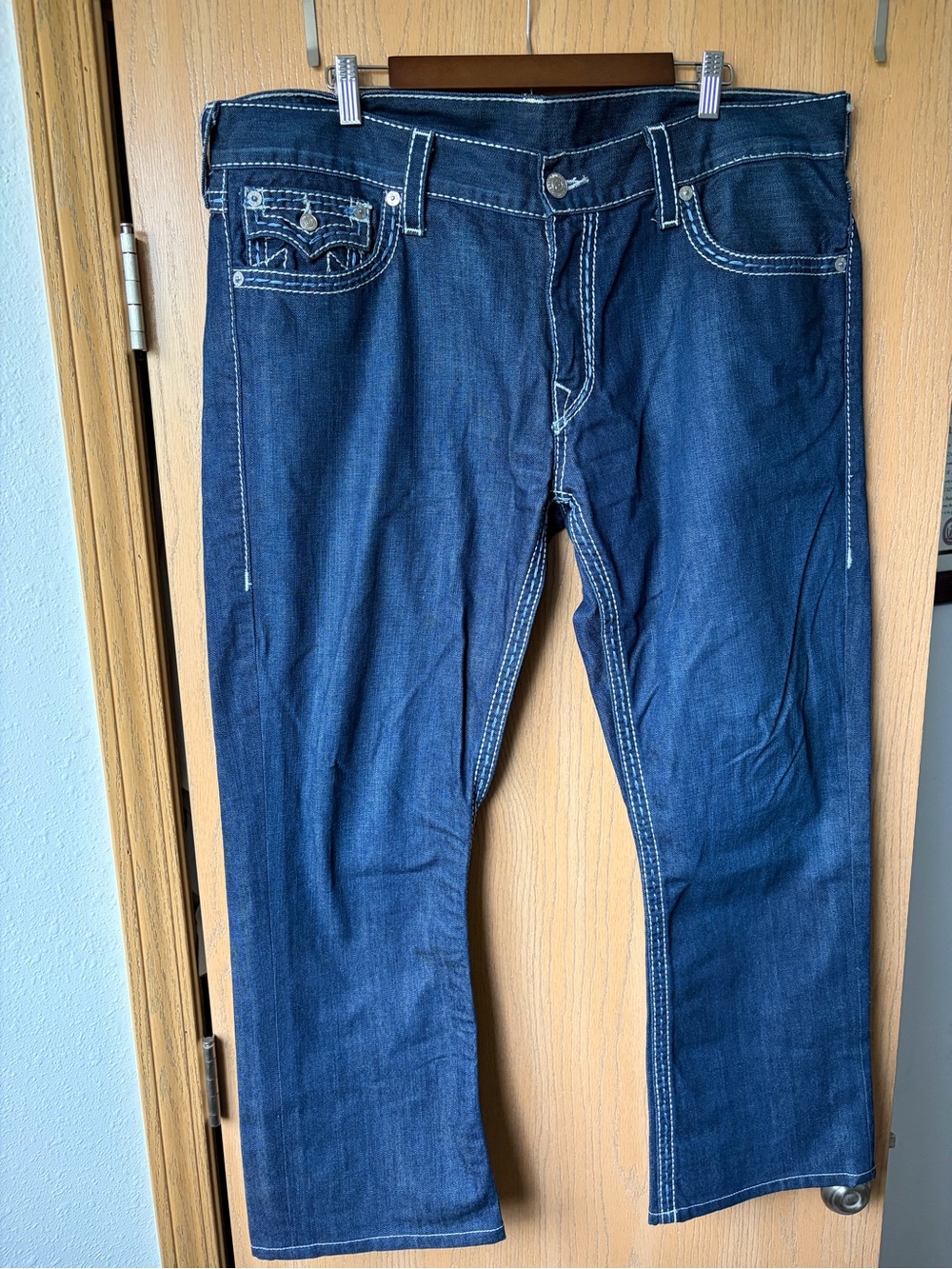 True Religion Men's Blue Boot Cut Jeans 38x32 - Picture 2 of 7